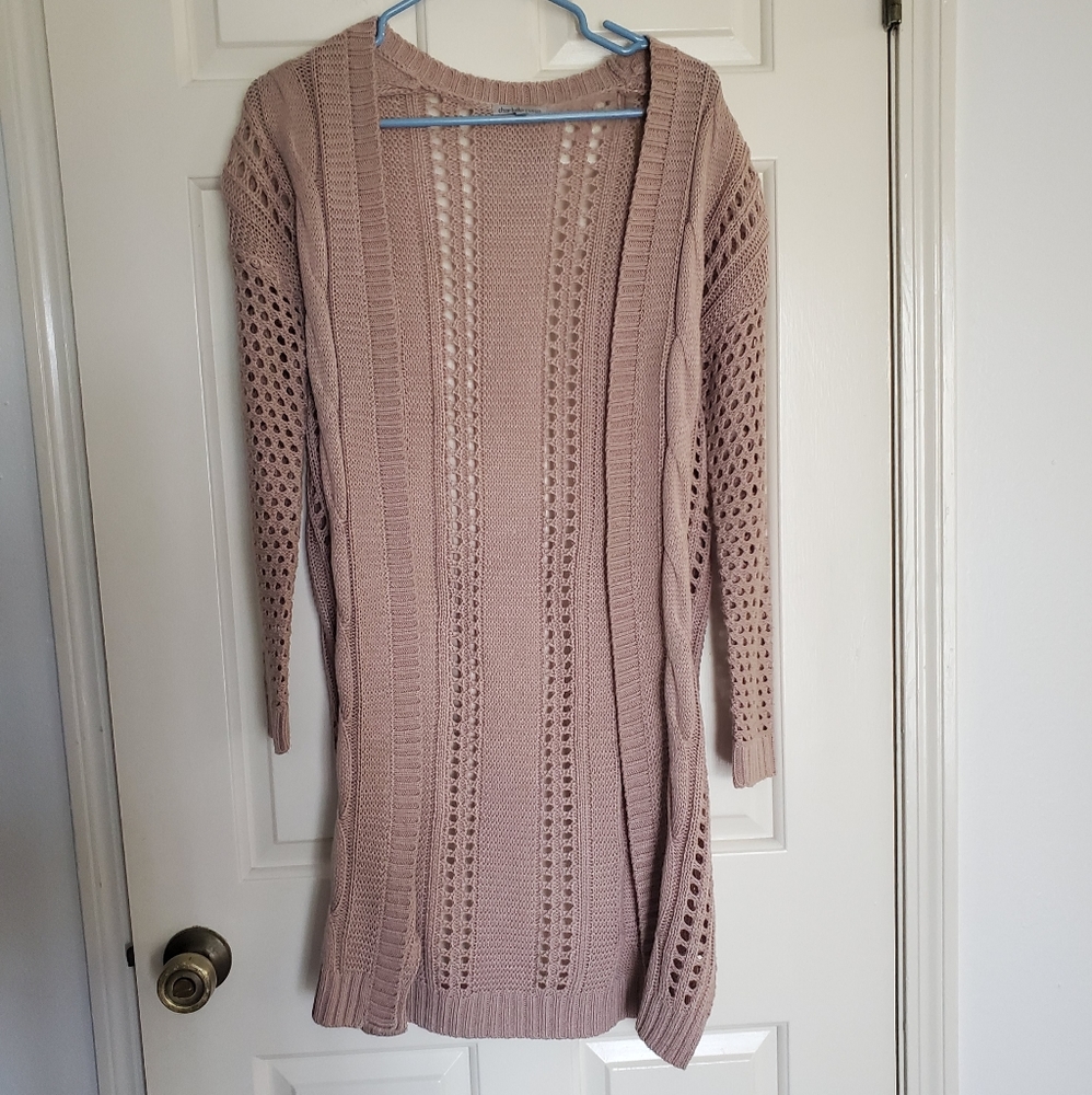 Beige duster sweater